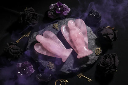Rose Quartz Angel - Sorceress Sanctuary Pink crystal angel