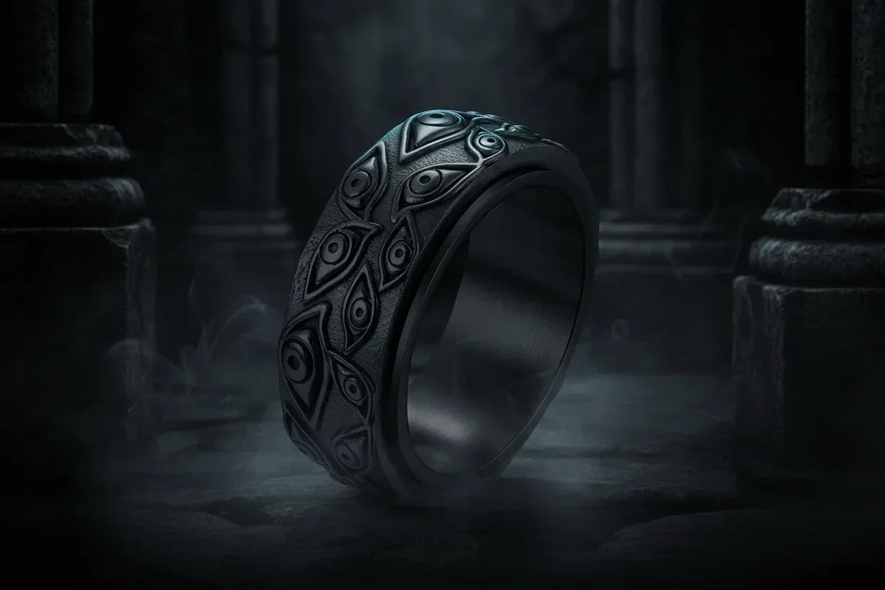 Rotatable Demon Eye Ring - Sorceress Sanctuary Black / 6#-Black / 7#-Black / 8#-Black / 9#-Black / 10#