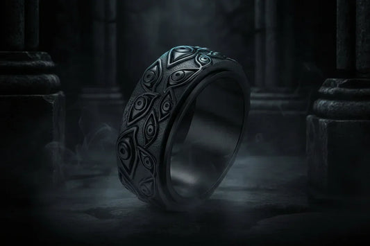 Rotatable Demon Eye Ring - Sorceress Sanctuary Black / 6#-Black / 7#-Black / 8#-Black / 9#-Black / 10#
