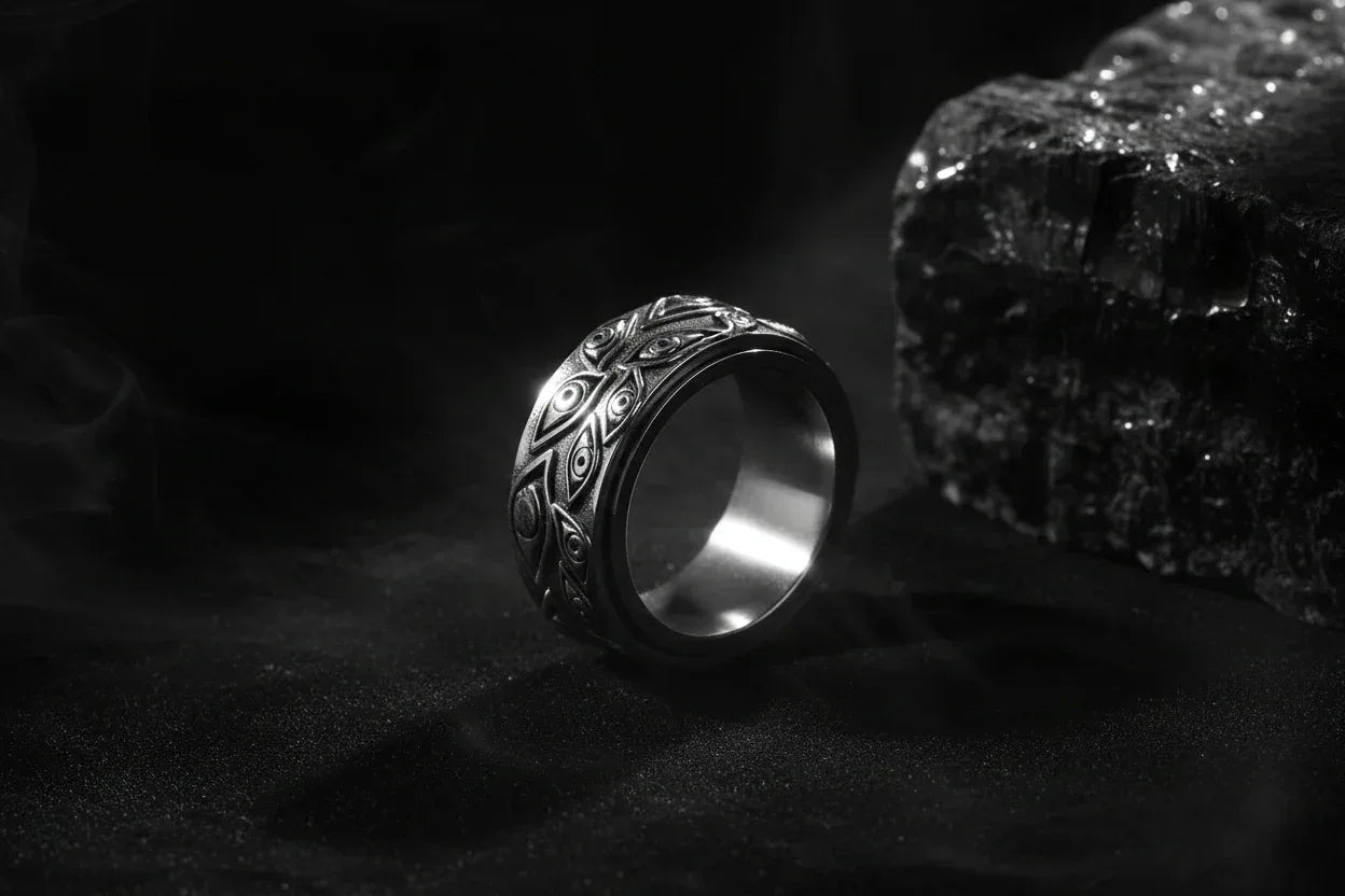 Rotatable Demon Eye Ring - Sorceress Sanctuary Black / 6#-Black / 7#-Black / 8#-Black / 9#-Black / 10#