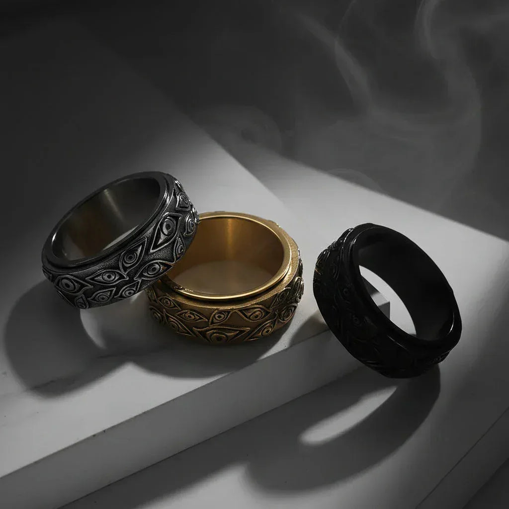 Rotatable Demon Eye Ring - Sorceress Sanctuary Black / 6#-Black / 7#-Black / 8#-Black / 9#-Black / 10#