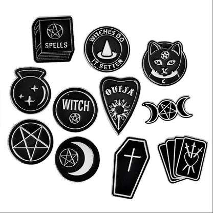 Vintage Witch Metal Pin
