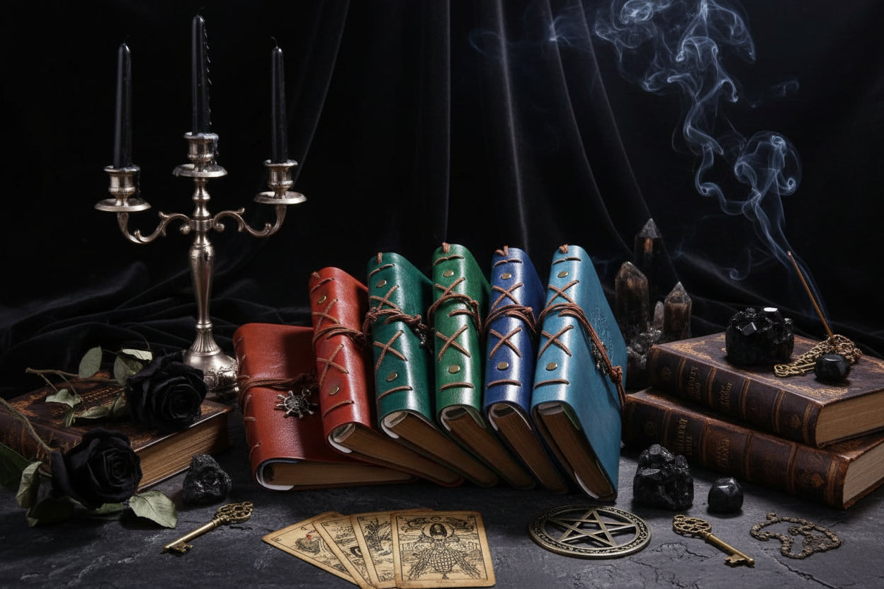 Rustic Compass Journal - Sorceress Sanctuary Dark green / A5-Dark green / A6-Dark green / A7-grey / A5-grey / A6