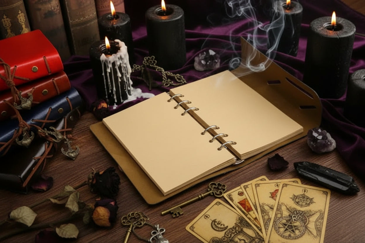 Rustic Compass Journal - Sorceress Sanctuary Dark green / A5-Dark green / A6-Dark green / A7-grey / A5-grey / A6