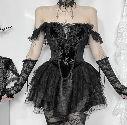 Dark Witch Off-Shoulder Dress