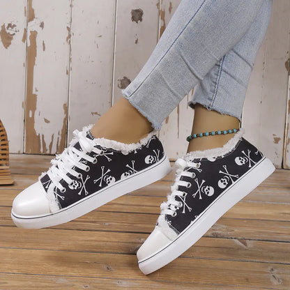 Witchy Skull Graffiti Shoes