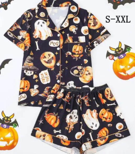 Spooky Satin Pajama Set Sorceress Sanctuary
