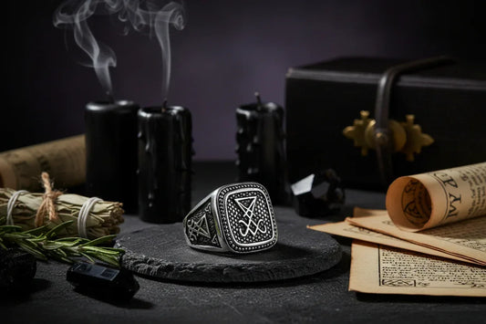 Satan Goat Ring - Sorceress Sanctuary Inter-golden / No7-Inter-golden / No8-Inter-golden / No9-Inter-golden / No10-Inter-golden / No11