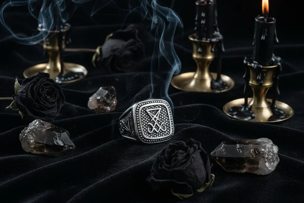 Satan Goat Ring - Sorceress Sanctuary Inter-golden / No7-Inter-golden / No8-Inter-golden / No9-Inter-golden / No10-Inter-golden / No11