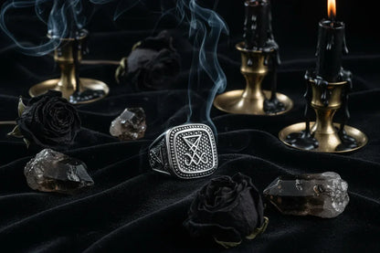 Satan Goat Ring - Sorceress Sanctuary Inter-golden / No7-Inter-golden / No8-Inter-golden / No9-Inter-golden / No10-Inter-golden / No11
