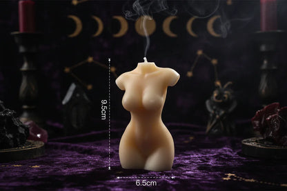 Sculpted Body Candle - Sorceress Sanctuary Brown-Ivory-Black-White