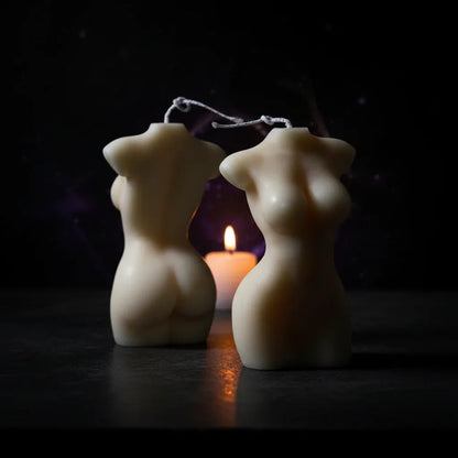 Sculpted Body Candle - Sorceress Sanctuary Brown-Ivory-Black-White