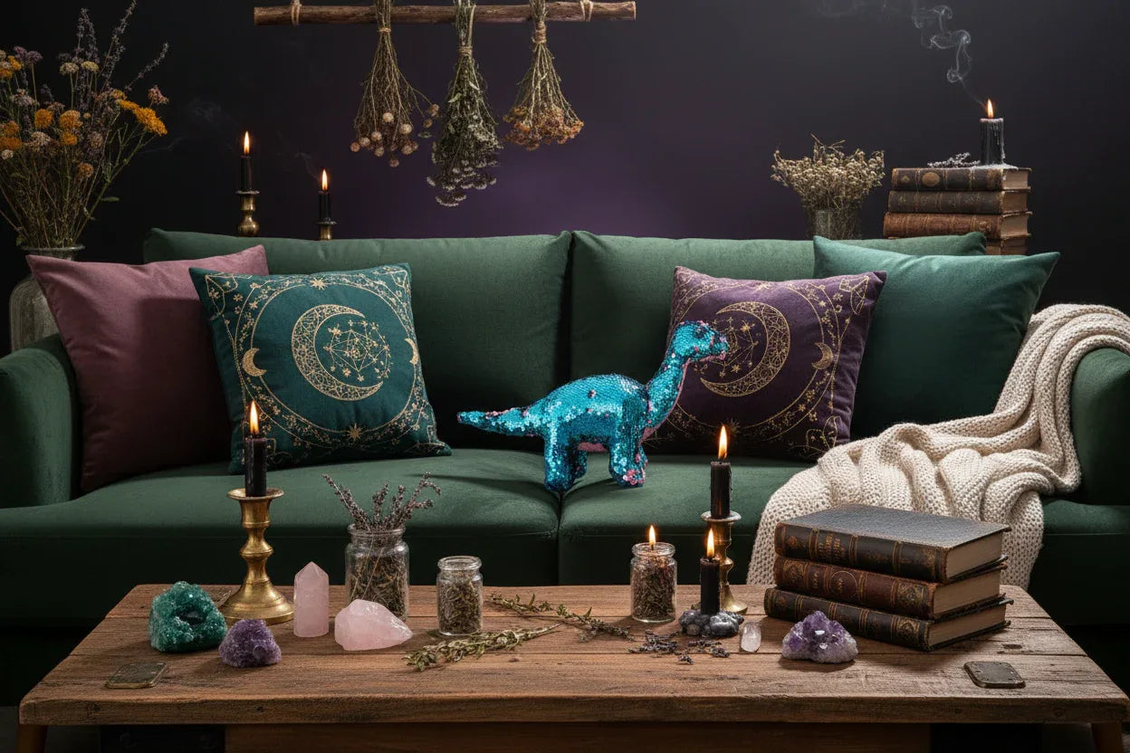 Sequin Dinosaur Plushie Sorceress Sanctuary