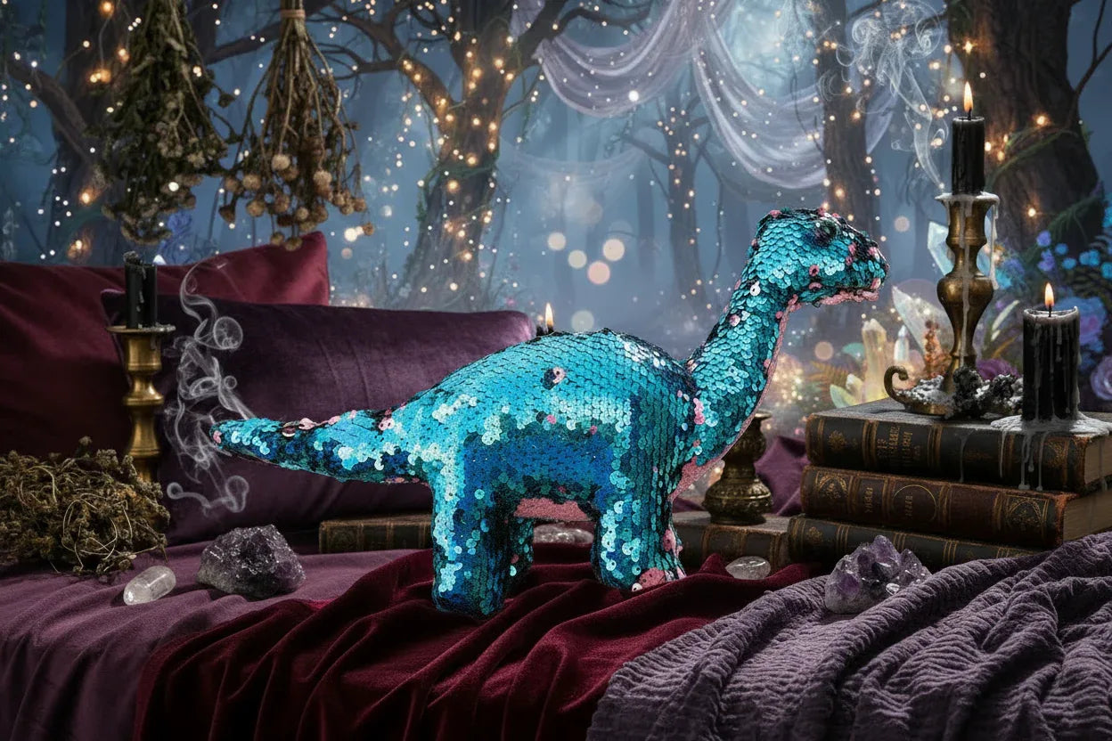 Sequin Dinosaur Plushie Sorceress Sanctuary