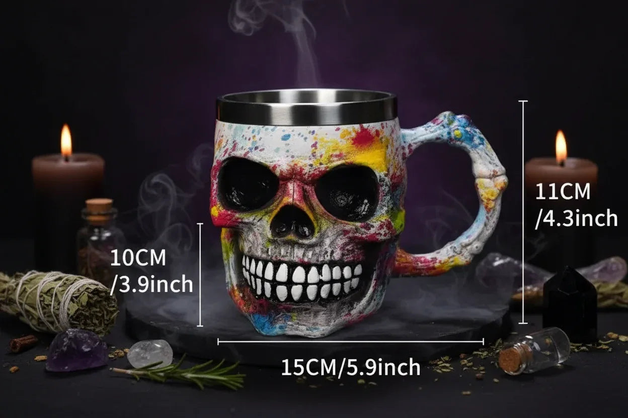 Skull Mug - Sorceress Sanctuary White-Purple-Pink