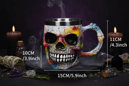 Skull Mug - Sorceress Sanctuary White-Purple-Pink