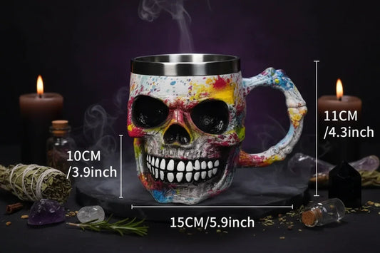 Skull Mug - Sorceress Sanctuary White-Purple-Pink