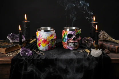 Skull Mug - Sorceress Sanctuary White-Purple-Pink