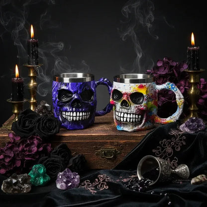 Skull Mug - Sorceress Sanctuary White-Purple-Pink