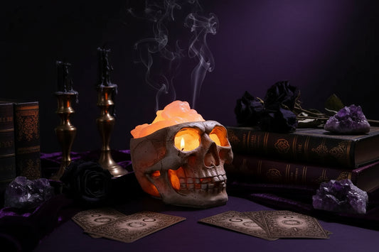 Skull Rock Lamp - Sorceress Sanctuary Warm light