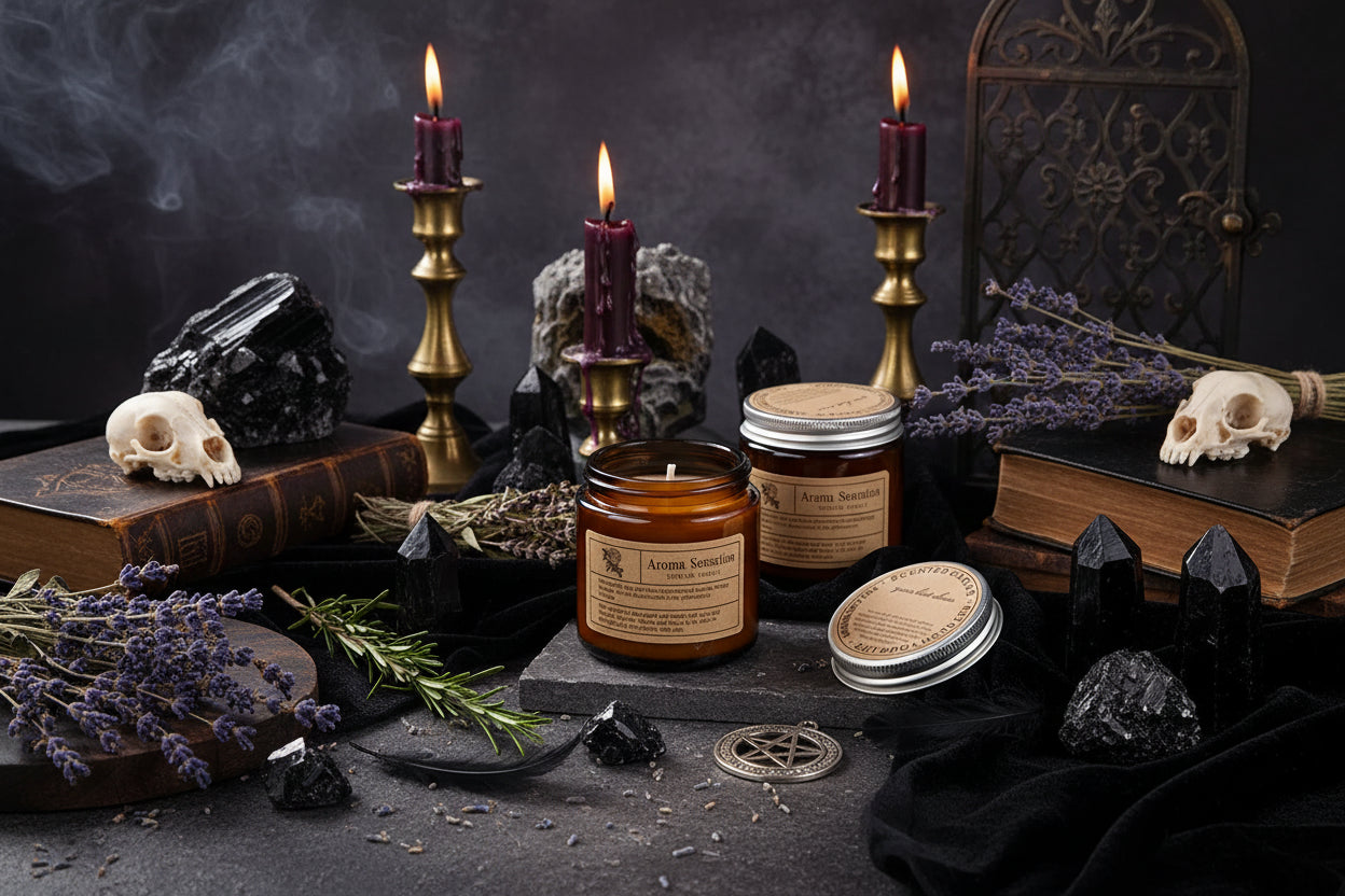 Smokeless Candles - Sorceress Sanctuary Lychee White Tea-Lavender-English Pear And Freesia-Rose Sandalwood-Bamboo Green Tea