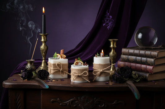 Smokeless Scented Candles - Sorceress Sanctuary Circle-Square