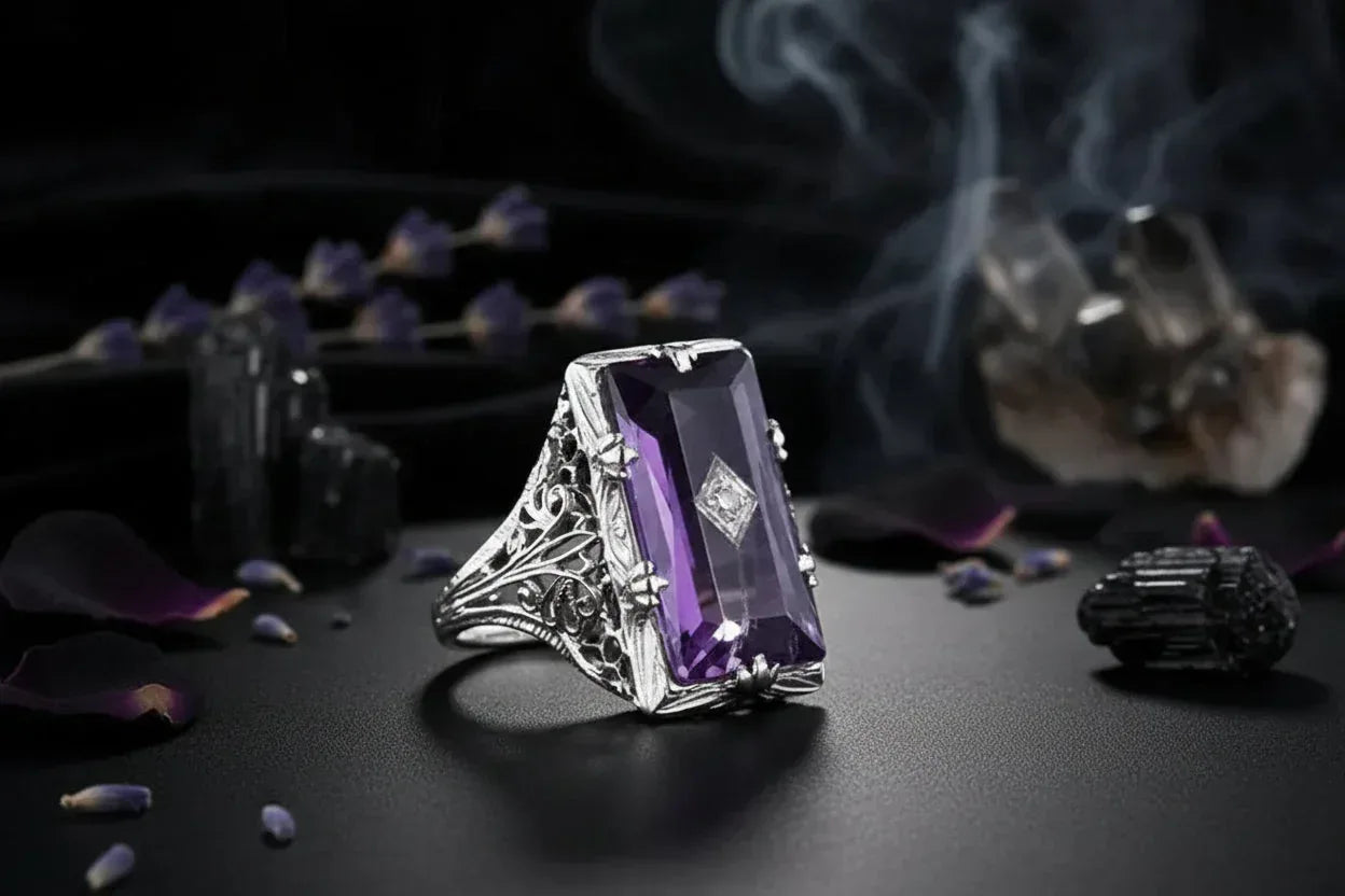 Sorceress Amethyst Ring - Sorceress Sanctuary Purple / 6-Purple / 7-Purple / 8-Purple / 9-Purple / 10