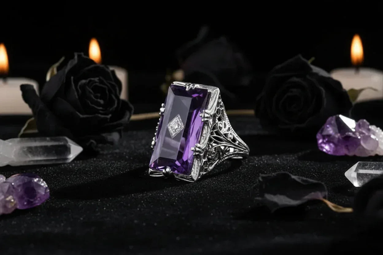 Sorceress Amethyst Ring - Sorceress Sanctuary Purple / 6-Purple / 7-Purple / 8-Purple / 9-Purple / 10
