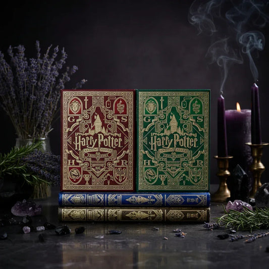 Spellcaster’s Playing Cards - Sorceress Sanctuary Red (Gryffindor)-Green (Slytherin)-Blue (Ravenclaw)-Yellow (Hufflepuff)