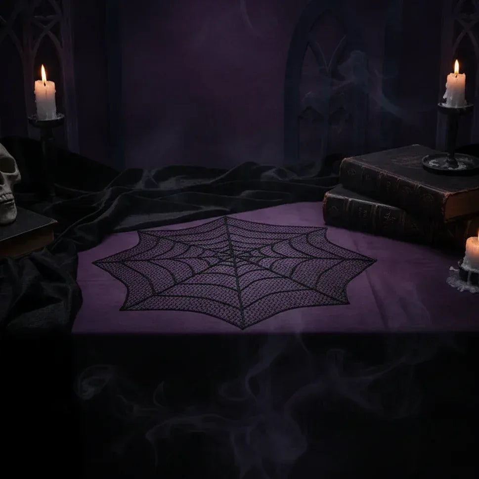 Spiderweb Tablecloth - Sorceress Sanctuary Black / 30in 75cm