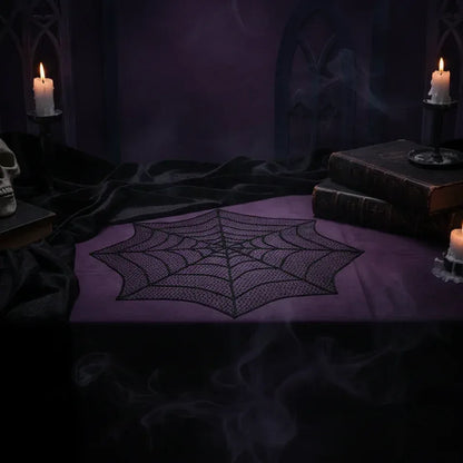 Spiderweb Tablecloth - Sorceress Sanctuary Black / 30in 75cm