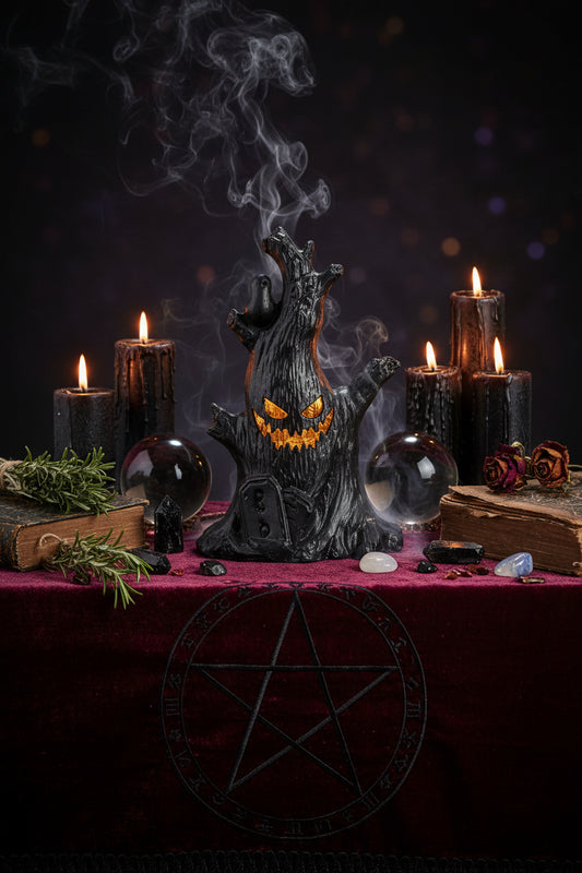 Spooky Stump Halloween Lamp - Sorceress Sanctuary Black / 10*7.5 * 16cm