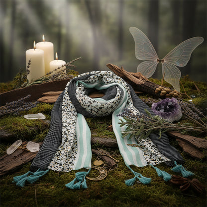 Spring Leaves Silk Scarf - Sorceress Sanctuary 1PCS