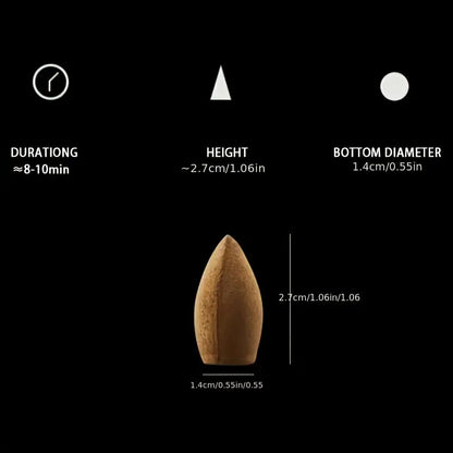 128pcs Aromatic Backflow Incense Cones for Meditation Sorceress Sanctuary