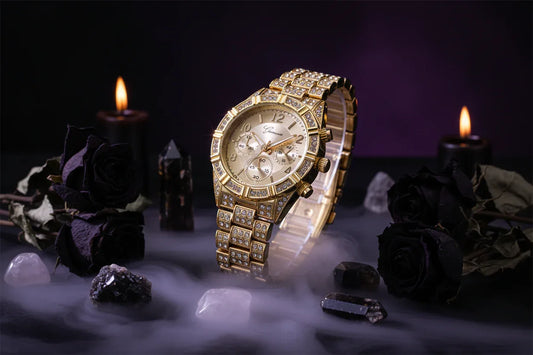 Stainless Steel Crystal Watch - Sorceress Sanctuary Gold-Rose Gold-Silver