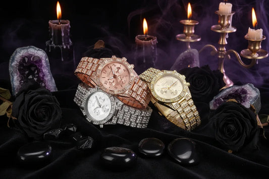 Stainless Steel Crystal Watch - Sorceress Sanctuary Gold-Rose Gold-Silver