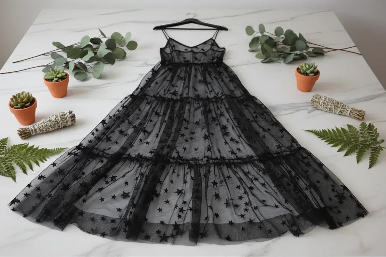 Star Fairy Dress - Sorceress Sanctuary black / L-Apricot / M-blue / M-Pink / M-blue / L