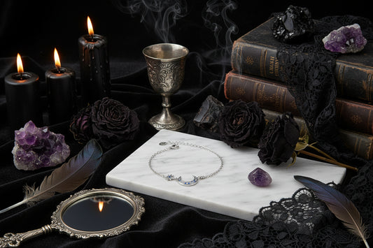 Star & Moon Bracelet - Sorceress Sanctuary Silver