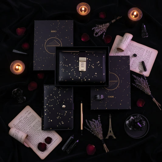 Starry Sky Lockable Journal - Sorceress Sanctuary With lock-Without lock