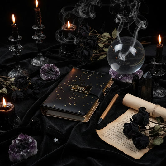 Starry Sky Lockable Journal - Sorceress Sanctuary With lock-Without lock