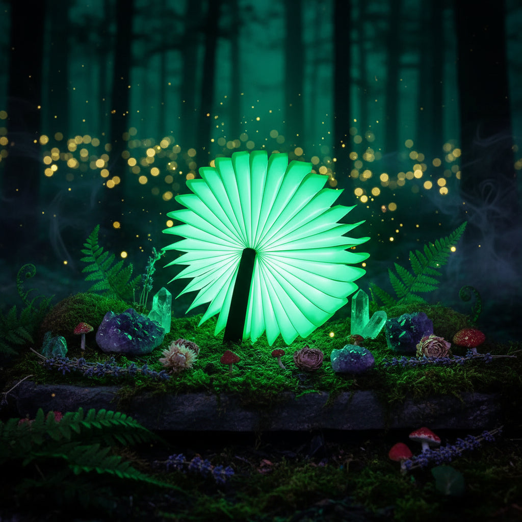 Folding LED Book Light with Colorful Rechargeable Design Sorceress Sanctuary