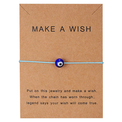 Handmade Evil Eye Bracelet & Wish Card