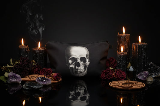 Makeup Bag for Women - Skull Design Storage Pouch Sorceress Sanctuary