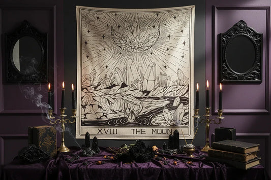 Tarot Moon Tapestry - Sorceress Sanctuary Picture Color / 95cm*73cm-Picture Color / 100cm*150cm-Picture Color / 130cm*150cm-Picture Color / 150cm*200cm