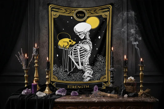 Tarot Tapestry - Sorceress Sanctuary strength / 73x95CM-strength / 100x150CM-strength / 130x150CM-strength / 150x200CM-strength / 180x230CM