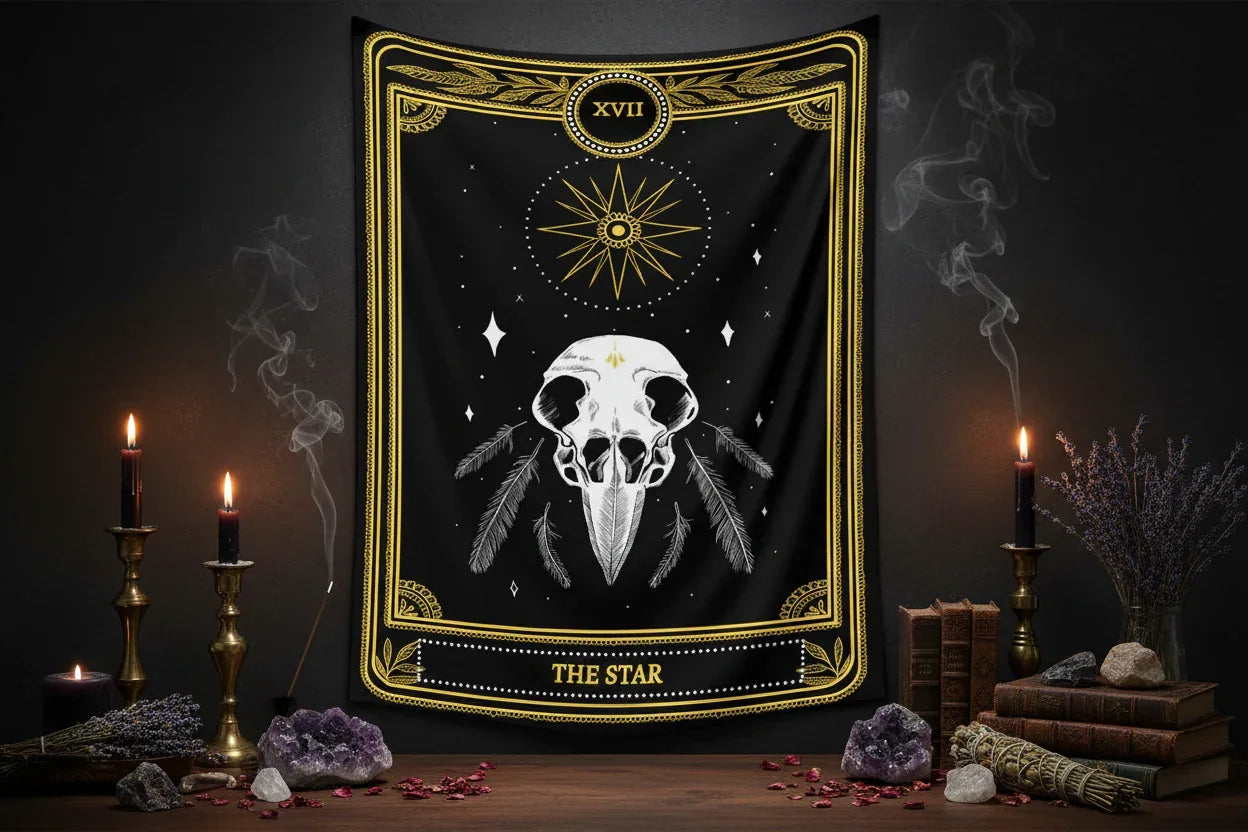 Tarot Tapestry - Sorceress Sanctuary strength / 73x95CM-strength / 100x150CM-strength / 130x150CM-strength / 150x200CM-strength / 180x230CM