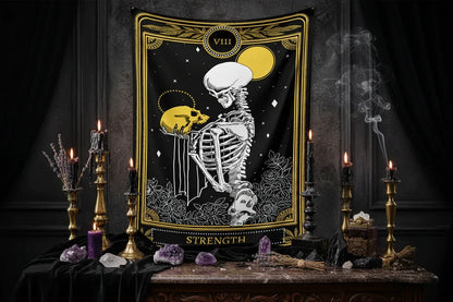 Tarot Tapestry - Sorceress Sanctuary strength / 73x95CM-strength / 100x150CM-strength / 130x150CM-strength / 150x200CM-strength / 180x230CM