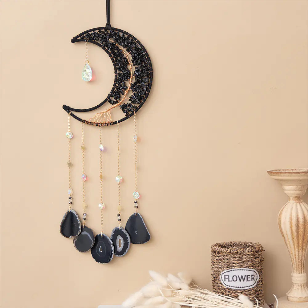 Obsidian Crystal Dreamcatcher