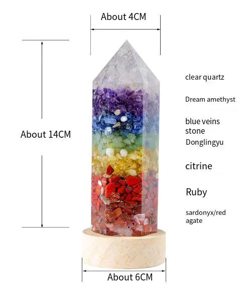 Enchanted Crystal Column Night Light