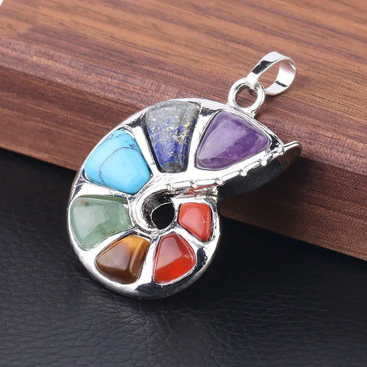 Seashell Chakra Crystal Necklace